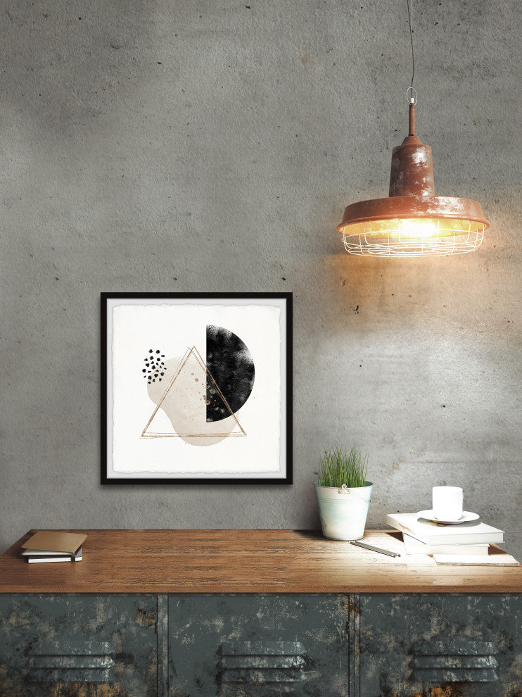 "Reappearing Triangle" Framed Painting Print, 18x18