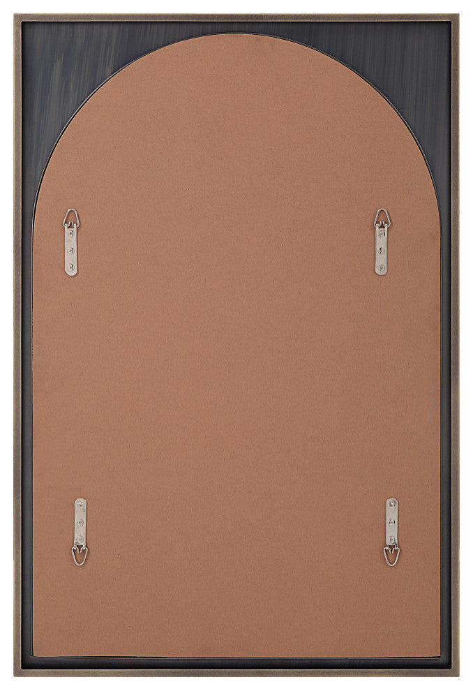Ninove 36" Tall Rectangular Arch Mirror, Mottled Brass