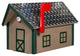 Deluxe Mailbox, Weatherwood & Turf Green, Aluminum Diamond Plate Roof, Poly Lumber