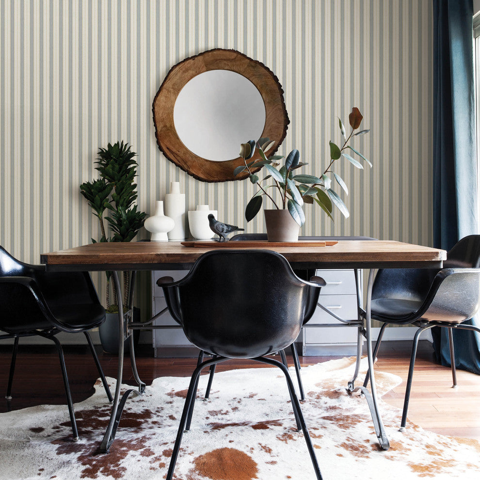 Symphony Light Blue Stripe Wallpaper Bolt
