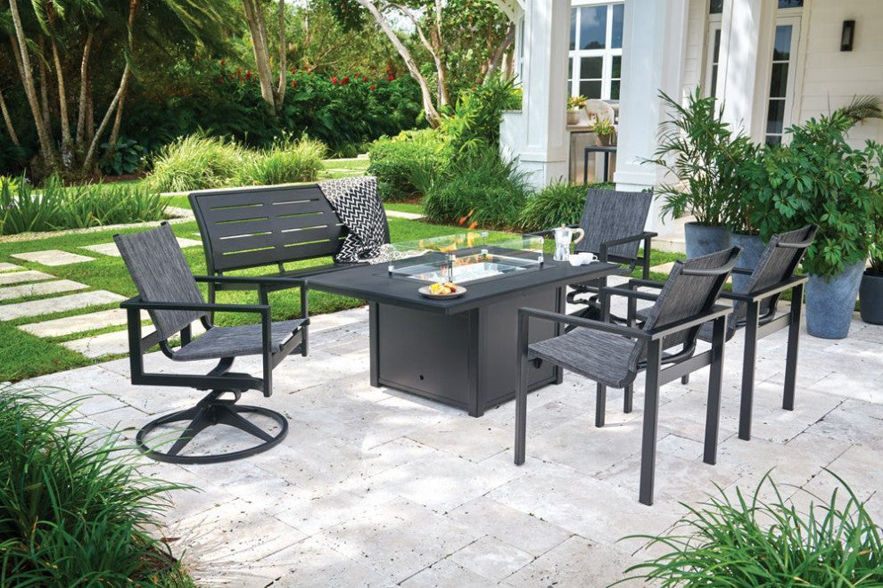 Tribeca Sling Outdoor Swivel Rocker, James/Graphite