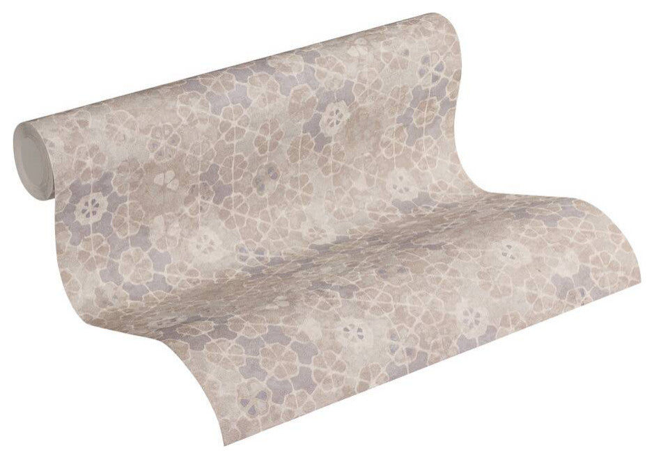 Sample, Mosaic Textured Wallpaper Featuring Flower Petals, 373912