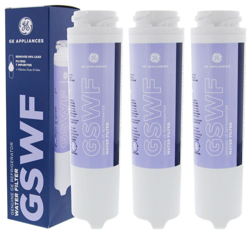 3 Pack GE SmartWater GSWF Replacement Refrigerator Water Filter