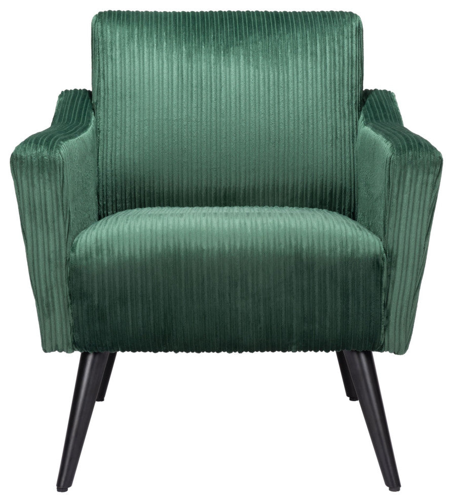 Accent Chair, Fabric, Wood, Green, Black, Living Lounge Cafe Lobby Hospitality
