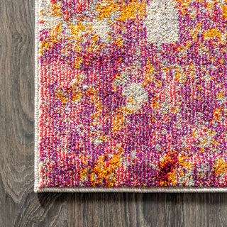 Contemporary POP Modern Abstract Area Rug, Pink/Orange, 8 X 10