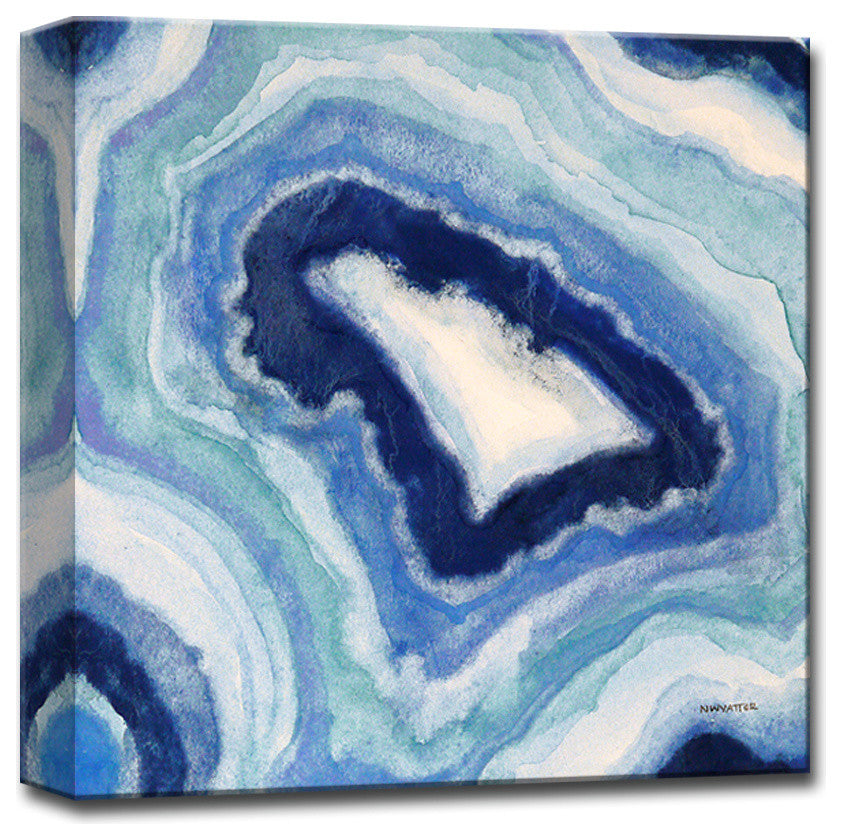 Ready2Hangart 'Ocean Geode I' By Norman Wyatt Jr. Canvas Art, 12"x12"