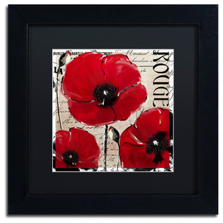 Color Bakery 'Rouge Two' Art, Black Frame, Black Matte, 11"x11"