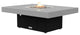Rectangular Fire Pit Table, 48x36, Propane, Hilltop Gray, Black