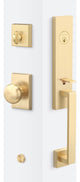 Turin Handleset, Satin Brass, Oakley Interior Trim