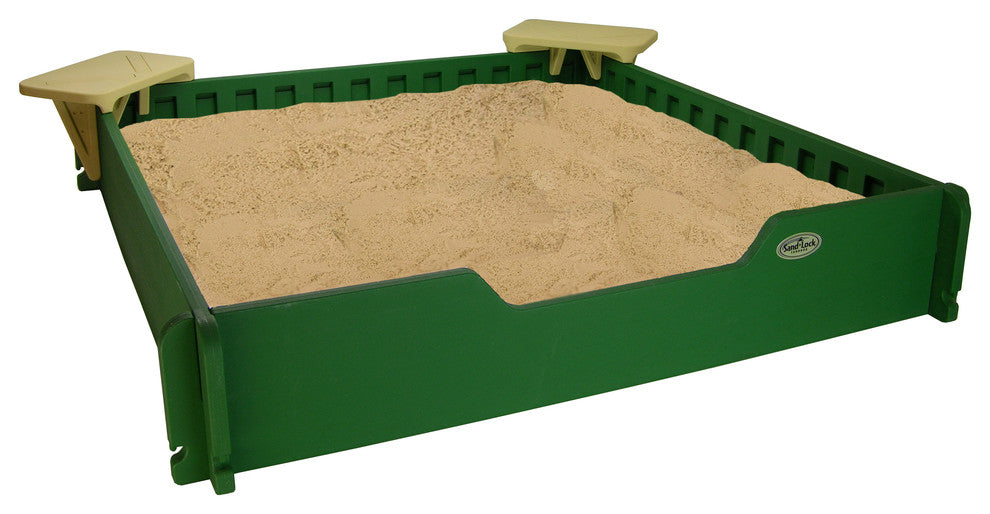 5 x 5 SandLock Sandbox with Cover + Seats