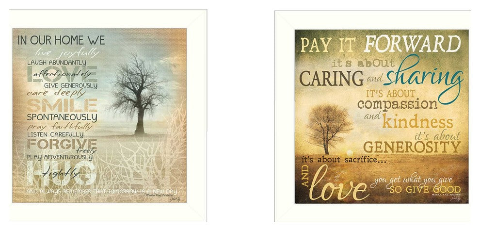 "Meaning" Collection By Marla Rae, Printed Wall Art, Ready To Hang, White Frame