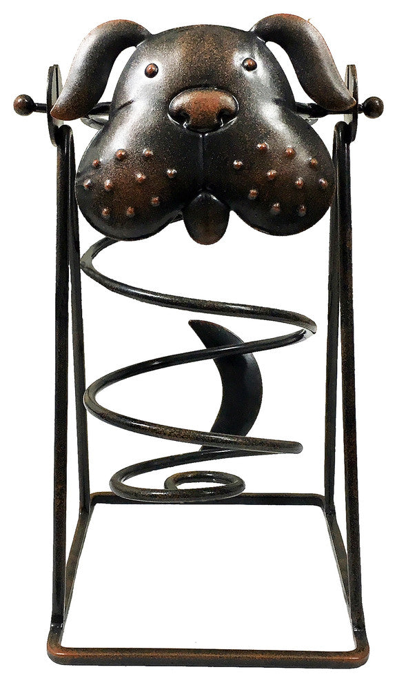 Iron Dog Wine Bottle Swing Holder