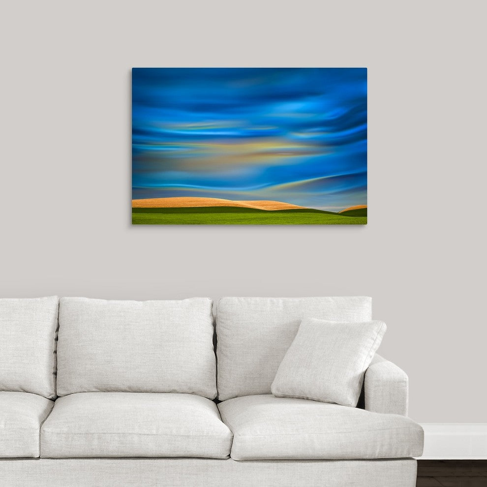 "Palouse Abstract I" Wrapped Canvas Art Print, 36"x24"x1.5"