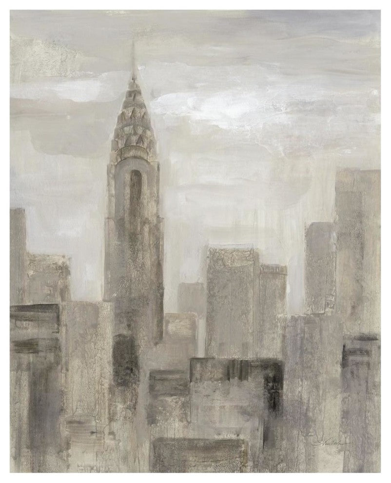 "City Blocks I Greige" Digital Paper Print by Silvia Vassileva, 22"x26"
