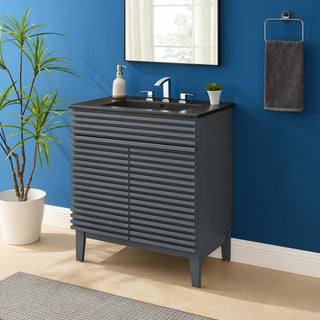 Render 30" Bathroom Vanity, Gray Black
