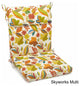 22"x45" Spun Polyester Squared Seat/Back Chair Cushion, Skyworks Multi