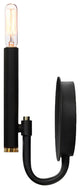 Bedford ADA 1-Light Wall Sconce Matte Black With Brass Finish