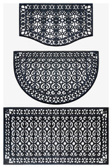 Rubber Grill Matching Doormat Set, Patio/Garage, Heavy Duty, 3-Piece Set