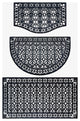 Rubber Grill Matching Doormat Set, Patio/Garage, Heavy Duty, 3-Piece Set