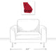 Red and Black Georgia Pride 16x16 Canvas Wall Art