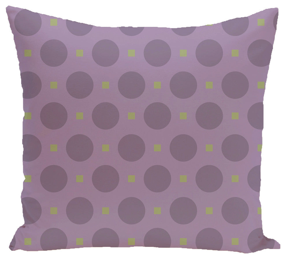 Dot Dash Geometric Print Pillow, Larkspur, 18"x18"