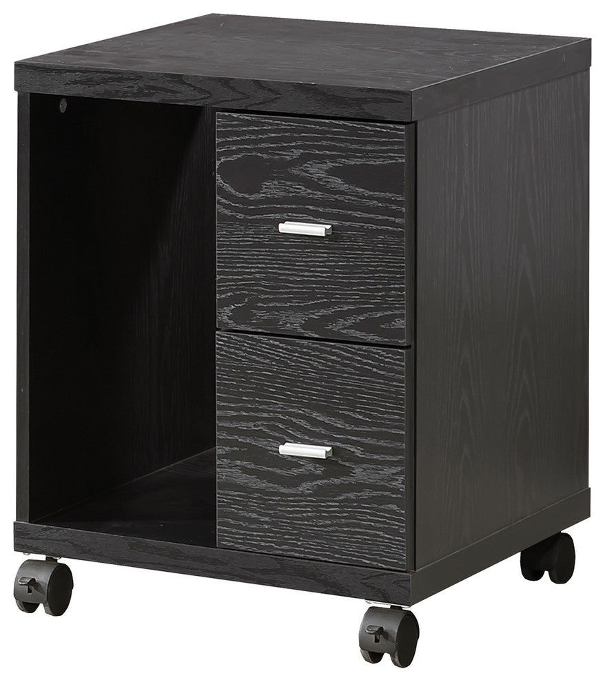 Coaster 2 Drawer CPU Stand, Black