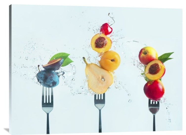 "Making Fruit Salad" Stretched Canvas Giclee by Dina Belenko, 40x30"