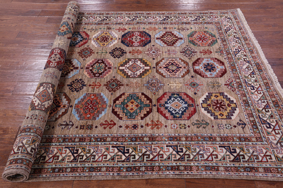 Bokhara Handmade Wool Rug 5' 7" X 7' 9" - Q12778