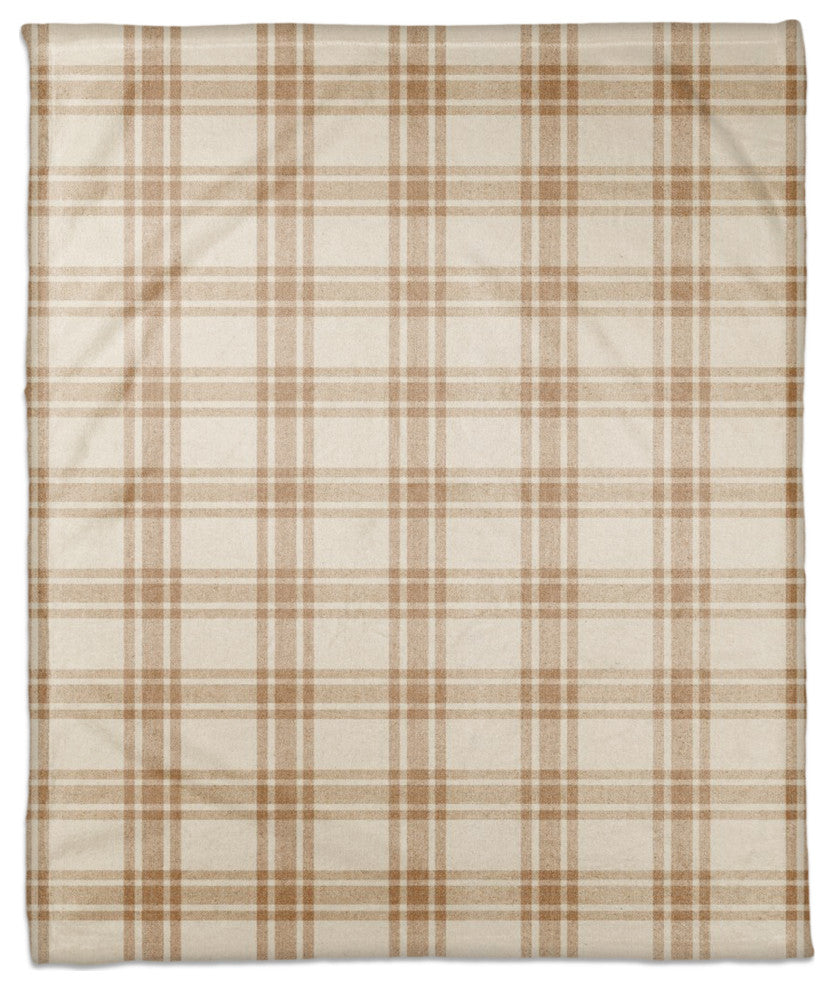 Orange Plaid 50x60 Coral Fleece Blanket