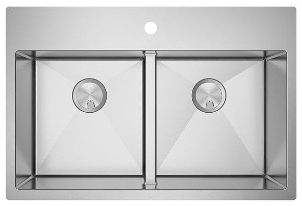 Transolid Diamond 16 Gauge Equal Double Dual Mount Stainless Steel Sink