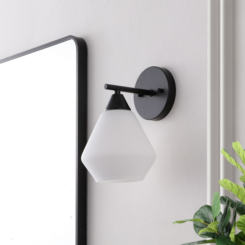 Safavieh Lyona 8.5" Wall Sconce, Black/White