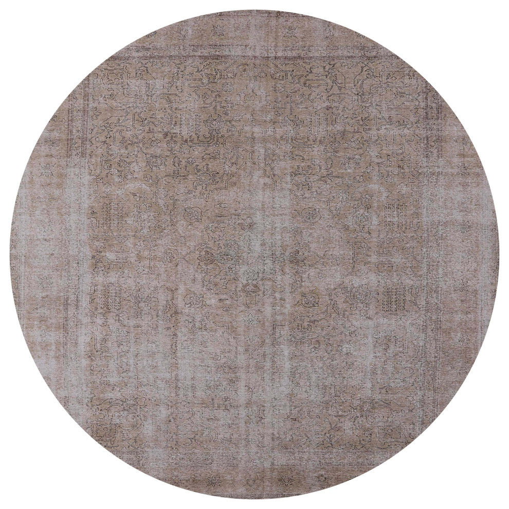 Ahgly Company Indoor Round Mid-Century Modern Area Rugs, 4' Round