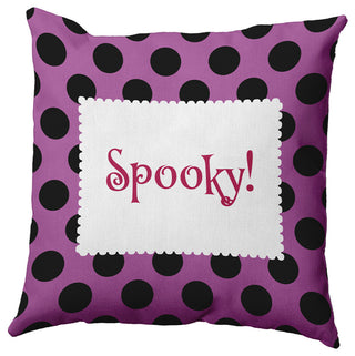 Halloween Spooky Dots Accent Pillow, Orchid, 20"x20"