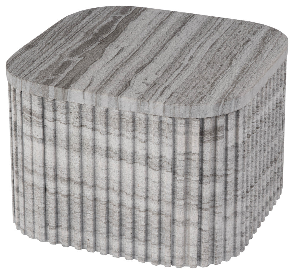 Sylvester 16" W Rectangular Marble Side Table