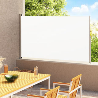 vidaXL Retractable Side Awning Folding Privacy Screen Outdoor Divider Wall Black