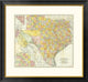 "Railroad And County Map Of Texas, 1882" Framed Digital Print by Unknown, 32x30"