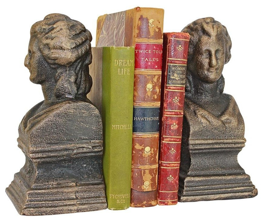 Beatrice The Guide Cast Iron Bookend Set