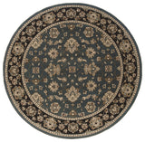Oriental Weavers Ariana Collection Blue/Black Floral Indoor Area Rug 8' RND