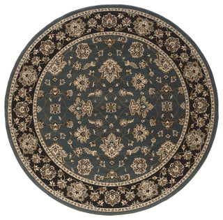 Oriental Weavers Ariana Collection Blue/Black Floral Indoor Area Rug 8' RND