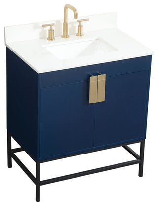 Home Living 19" Modern Blue-Light Bathroom Vanity