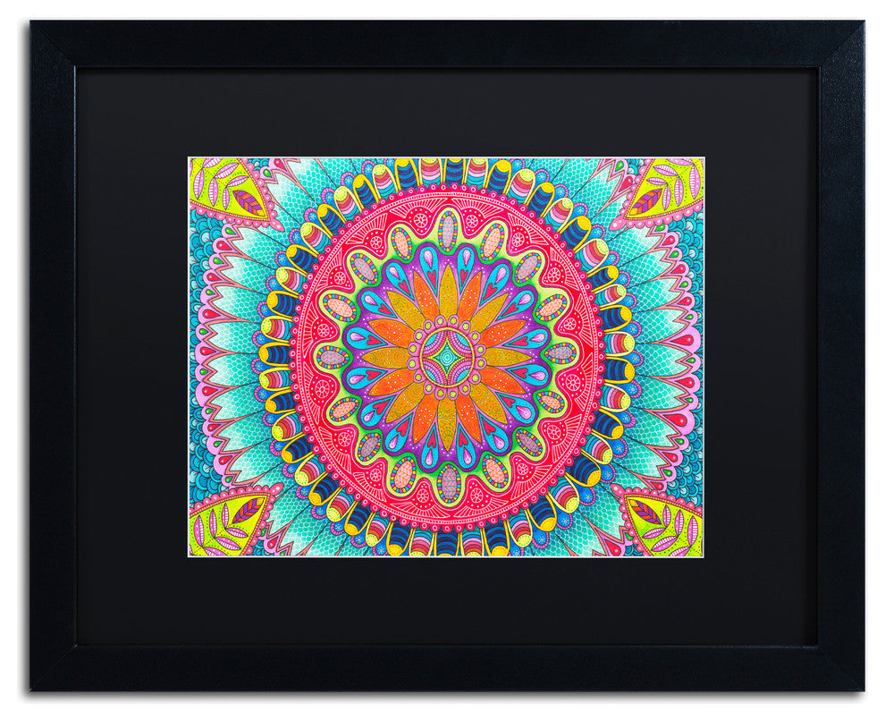 Hello Angel ''Summer Fun'' Art, Black Frame, Black Mat, 20x16