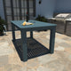 Rectangular 42x72 Counter Table, Weathered Acorn, Nantucket Blue