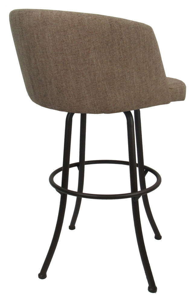 Swivel Counter Metal Pub Set - Joey Stools 26" or 30", Basin Beige - Brown, 26", Crackle