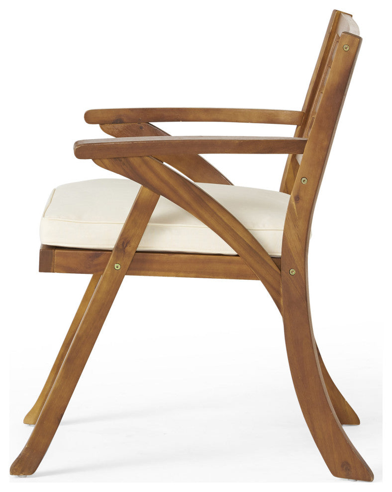 DeSoto 7-Piece Teak Finish Acacia Wood Patio Dining Set
