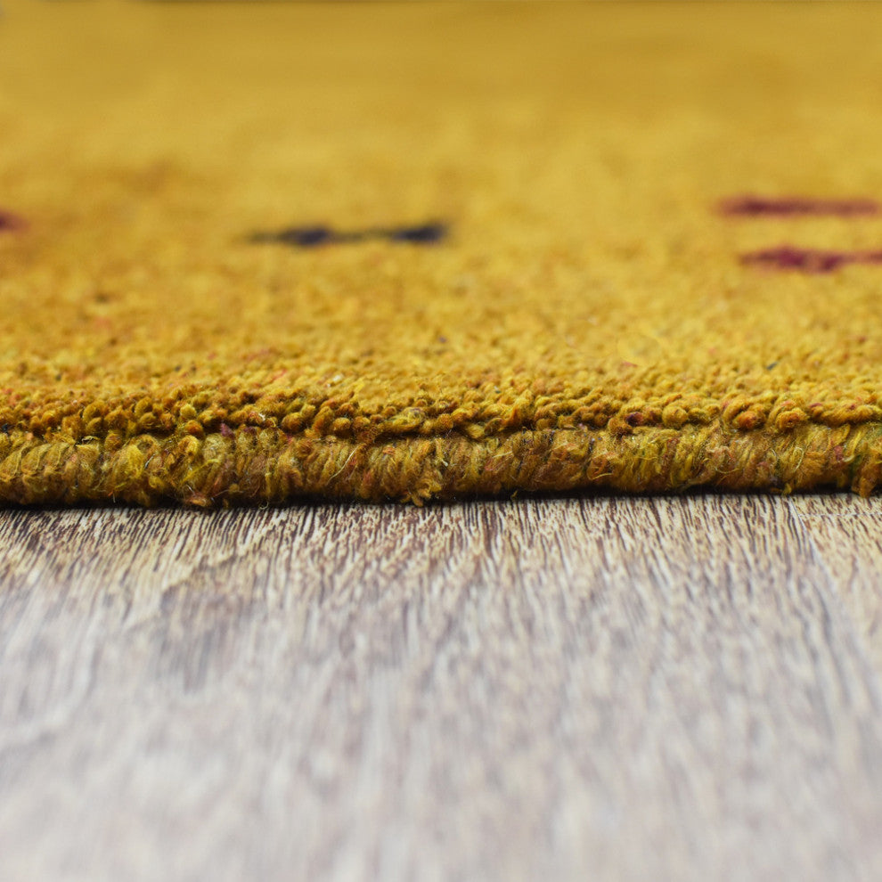 HAND KNOTTED LOOM SILK ECO-FRIENDLY AREA RUG -8'x10',Rectangle,Gold,Contemporary