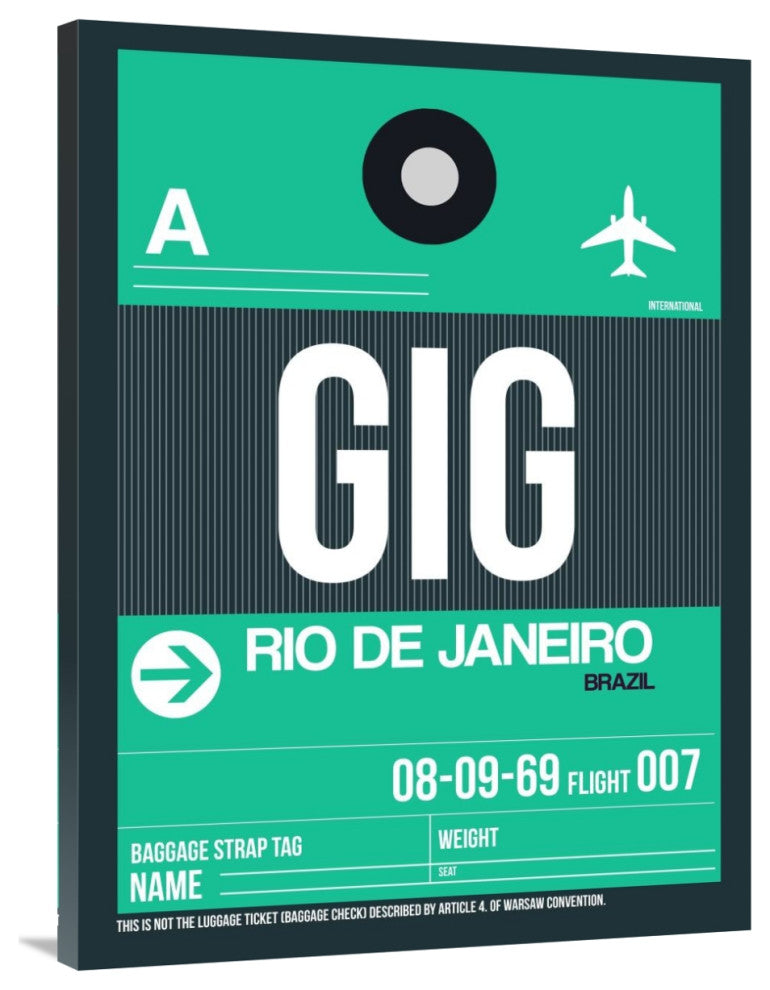 "GIG Rio De Janeiro Luggage Tag 1" Fine Art Print