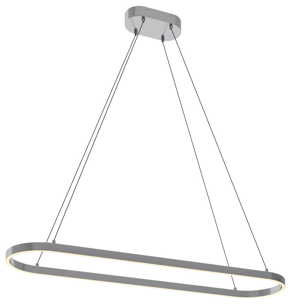 Glo 48'' LED Linear Pendant, Satin Nickel