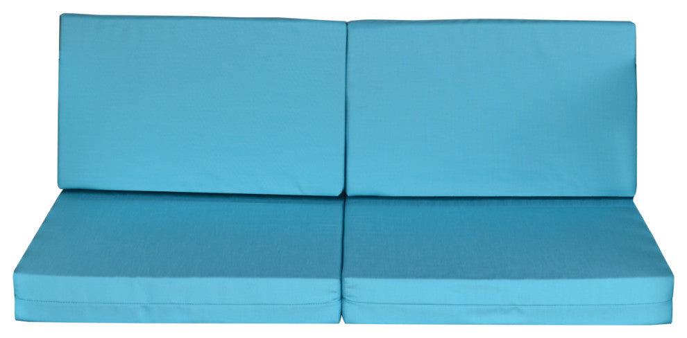 Mission Deep Seating Cushion Set, Aqua, 50 Inch, Seat and Back