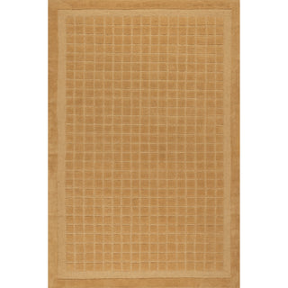 Fritz Checkered Wool Area Rug, Golden Yellow 5' x 8'