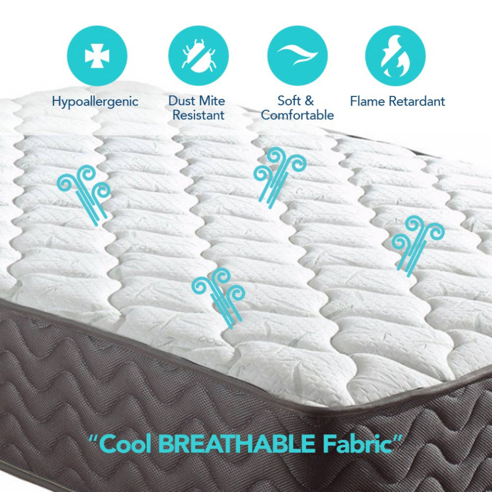 12" Encased Coil Pocket Spring Contour Mattress, King